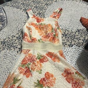 Rose design summer dress